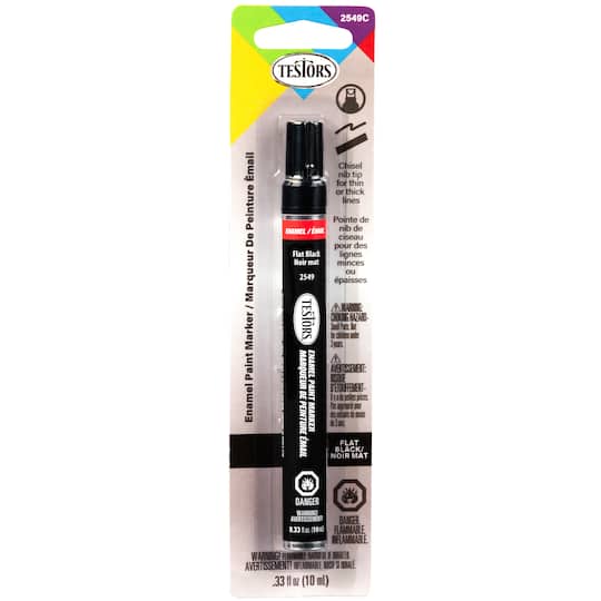 Testors® Flat Black Chisel Tip Enamel Marker